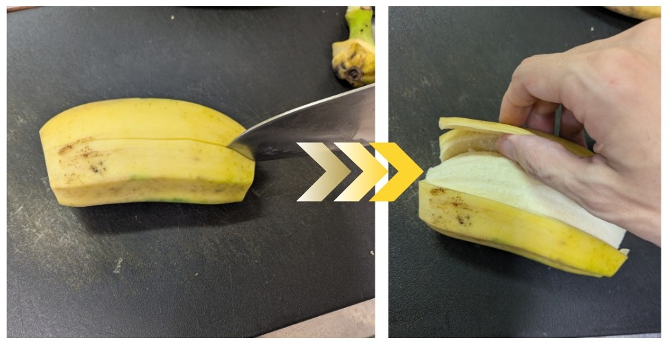 調理用バナナ 剥き方